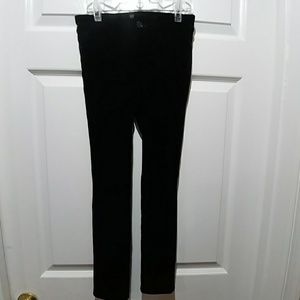 7 for all Mankind Black Thick Velvet Pants